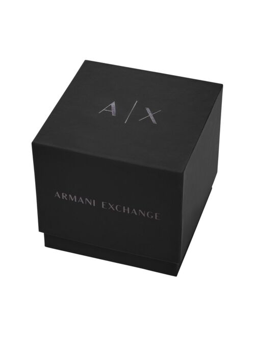 A|X ARMANI EXCHANGE Men's Multifunction Black Stainless Steel Bracelet Watch, 42mm