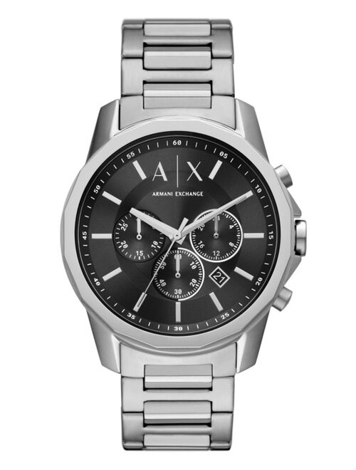 A|X ARMANI EXCHANGE Men's Chronograph Stainless Steel Bracelet Watch 44mm
