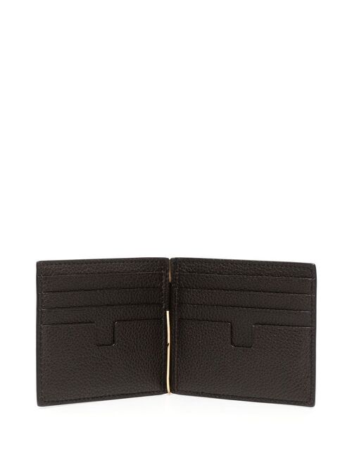 TOM FORD money clip leather wallet