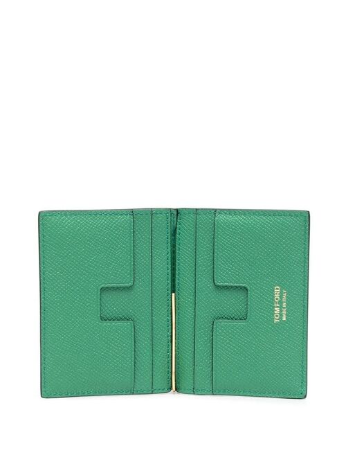 TOM FORD logo-plaque leather wallet