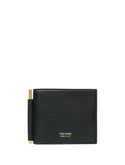TOM FORD money clip leather wallet