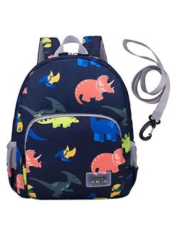 willikiva 3D Dinosaur Backpack Toddler Backpacks for Boys and Girls Kids Backpack Waterproof Preschool Safety Harness Leash (Deep Blue)