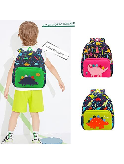 willikiva Kids Preschool Dinosaur Toddler Backpack for Boys and Girls School Bag(Pink Dinosaur)