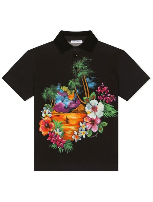 Dolce & Gabbana Kids graphic print shirt