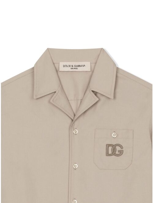 Dolce & Gabbana Kids logo-embroidered shirt