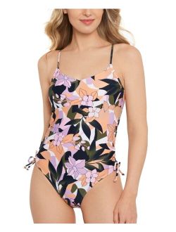 Salt + Cove Juniors' Lace-Up-Side One-Piece Swimsuit, Created for Macy's