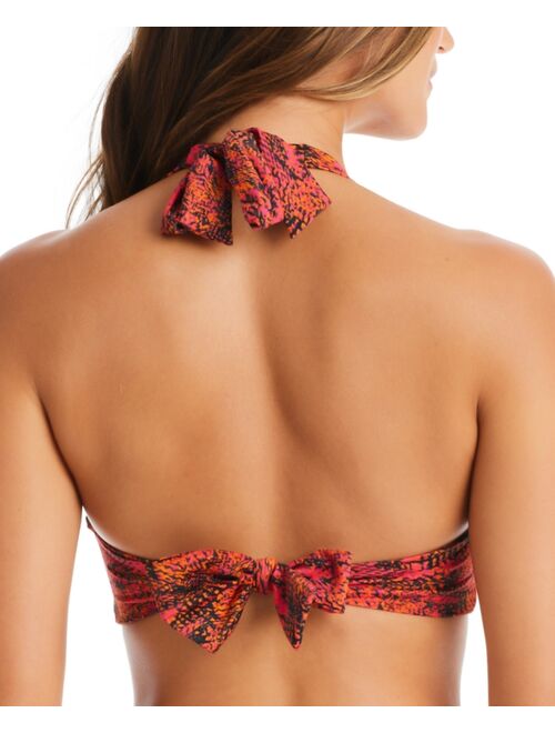 Bar III Women's Viper Snakeskin-Print Halter-Style Bikini Top, Created for Macy's