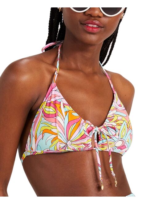 kate spade new york Women's Drawstring-Front Bikini Top
