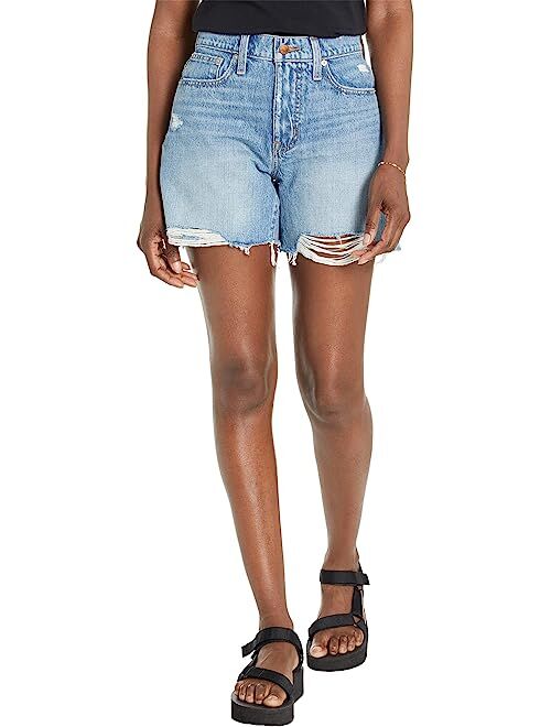 Madewell Relaxed Mid-Length Denim Shorts in Brockport Wash