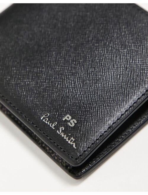 PS Paul Smith leather billfold coin wallet in black