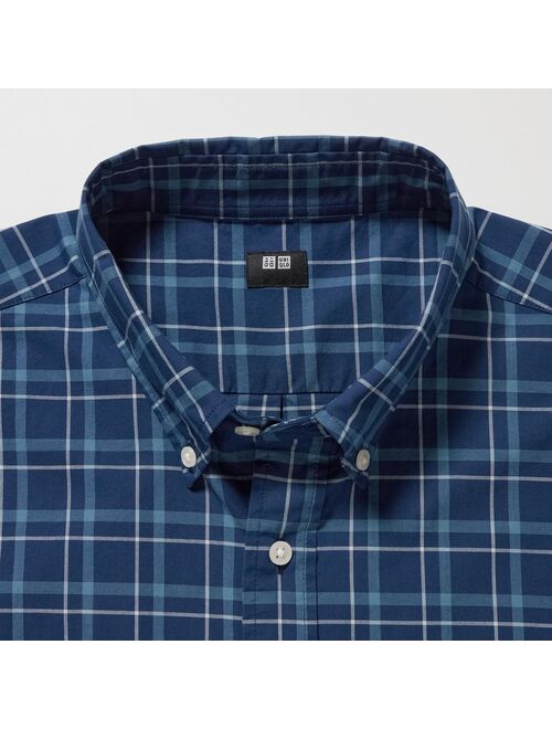 Uniqlo Extra Fine Cotton Broadcloth Checked Long-Sleeve Shirt