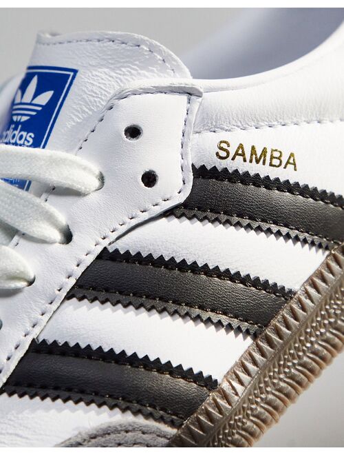 adidas Originals Samba sneakers in white and black
