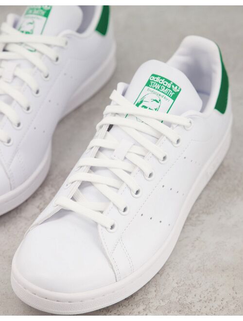 adidas Originals Stan Smith leather sneakers in white with green tab