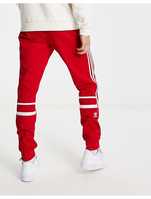adidas Originals adicolor Cutline sweatpants in red