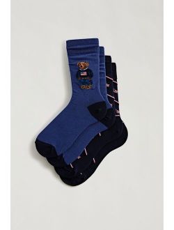 Americana Bear Crew Sock 2-Pack