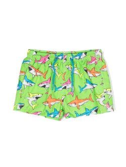 MC2 Saint Barth Kids shark-print swim shorts