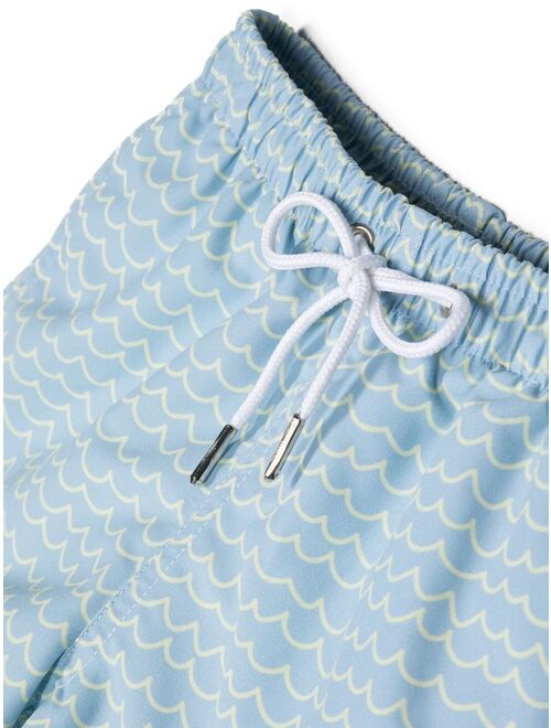 Knot Parker wave-print swim shorts