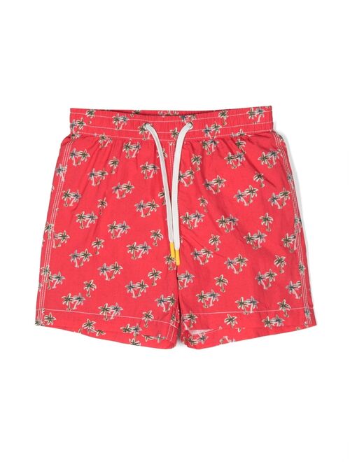 Hartford Kids palm tree-print swim shorts