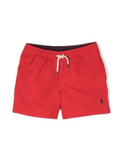 Ralph Lauren Kids logo-embroidered elasticated swim shorts