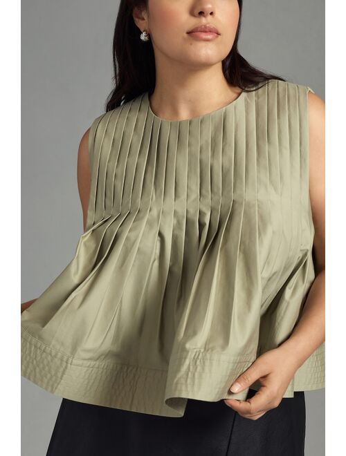 Mare Mare x Anthropologie Pleated Structured Swing Tank