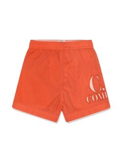 C.P. Company Kids logo-print swim shorts