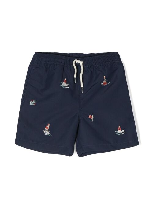 Polo Ralph Lauren Ralph Lauren Kids embroidered-motif swim shorts