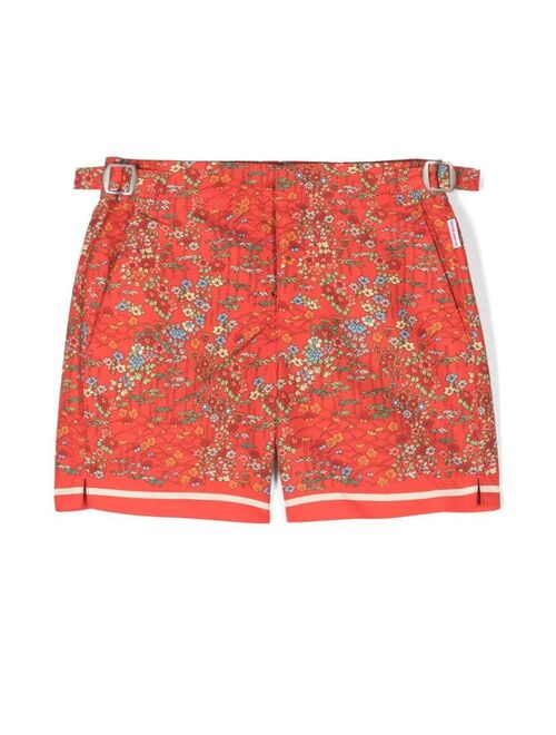 Orlebar Brown Kids Russell floral-print swim shorts