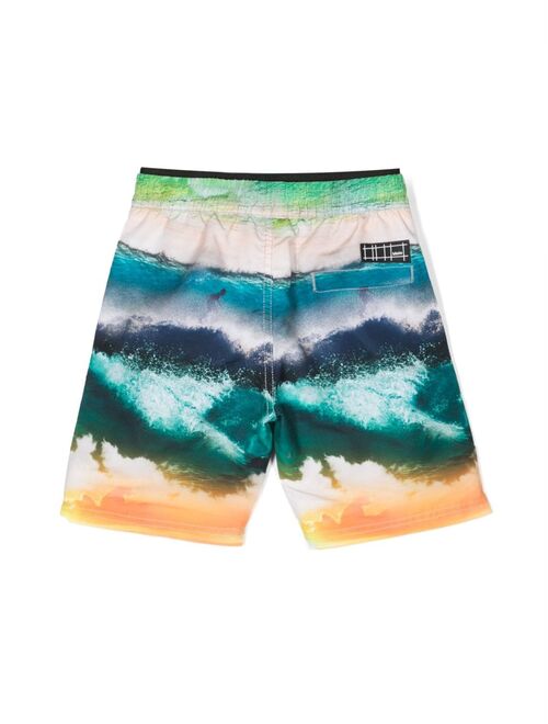 Molo ocean-motif print shorts