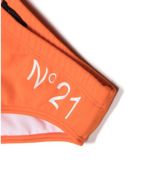 No21 Kids logo-print swim pants