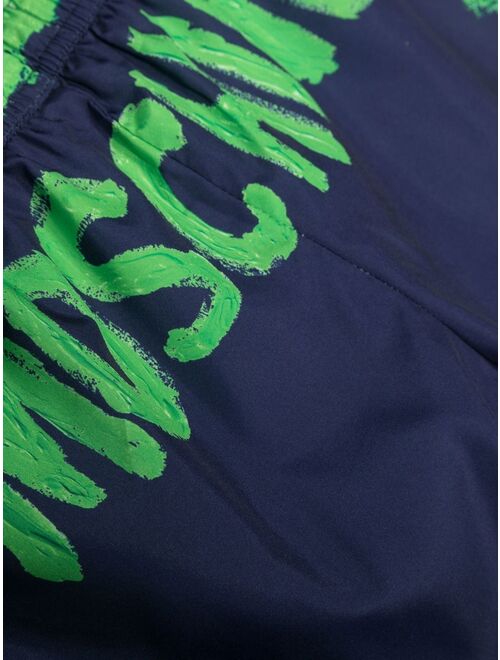 Moschino Kids logo-print swim shorts