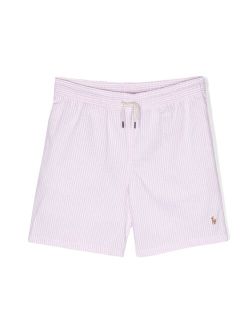 Ralph Lauren Kids Polo Pony striped swim shorts
