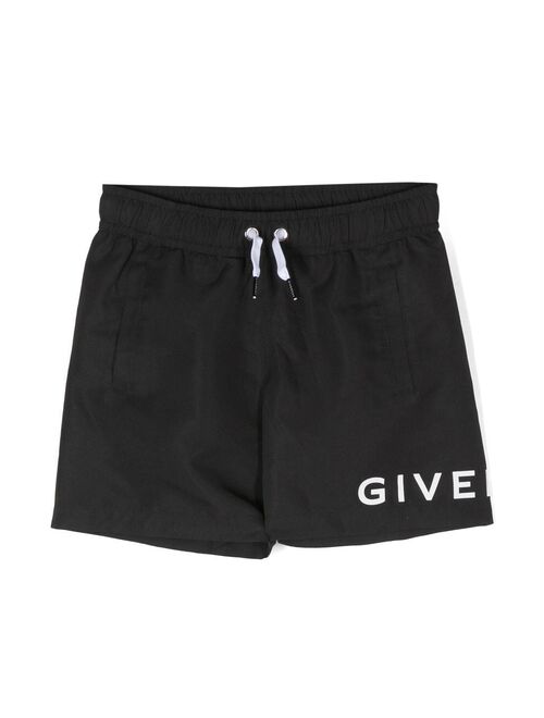 Givenchy Kids logo-print swim shorts