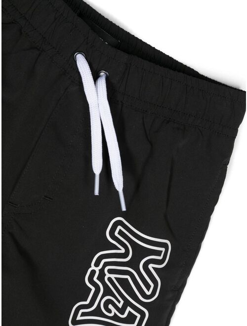 Karl Lagerfeld Kids logo-print swim shorts
