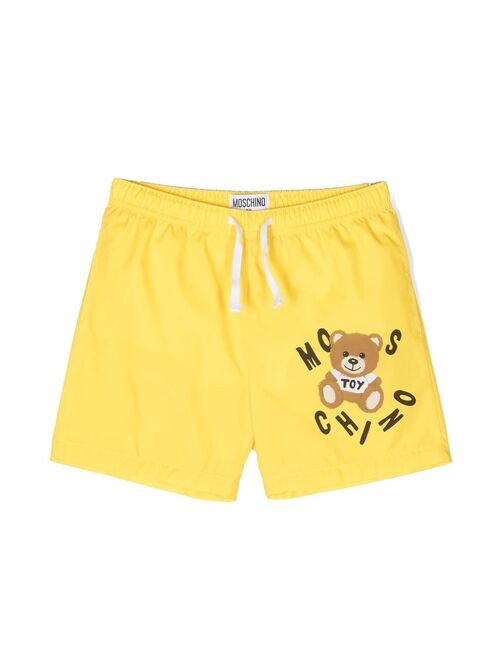 Moschino Kids logo-print swim shorts