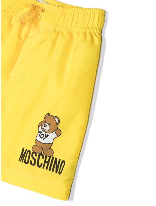 Moschino Kids teddy-print swim shorts