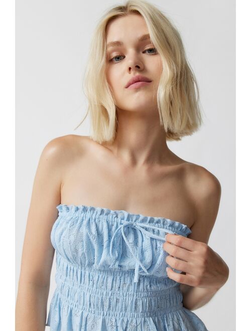 Out From Under Amie Ruched & Ruffled Strapless Top