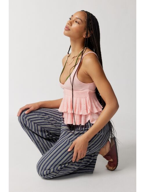 Urban Outfitters UO Callie Ruffle Sweater Tank Top