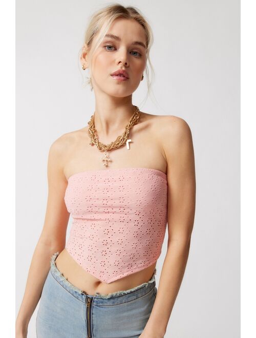 Urban Outfitters UO Alanis Eyelet Tube Top