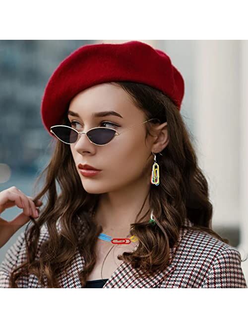 choice of all Safety Pin Necklace Earrings for Women Girls Rainbow Colorful Pins Necklace Earrings Danity Jewelry Gift