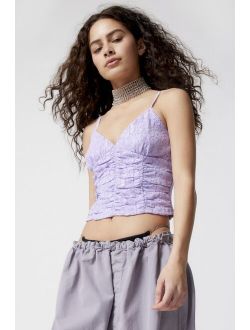 Remnants Lace Ruched Front Cami Top