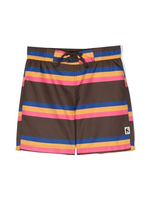 Mini Rodini stripe-pattern swim shorts