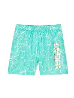 Kids Medusa logo-print swim shorts