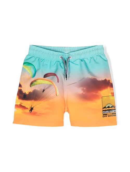 Molo graphic-print swim shorts