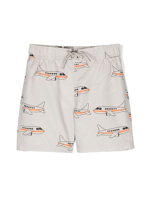 Mini Rodini airplane-print swimshorts
