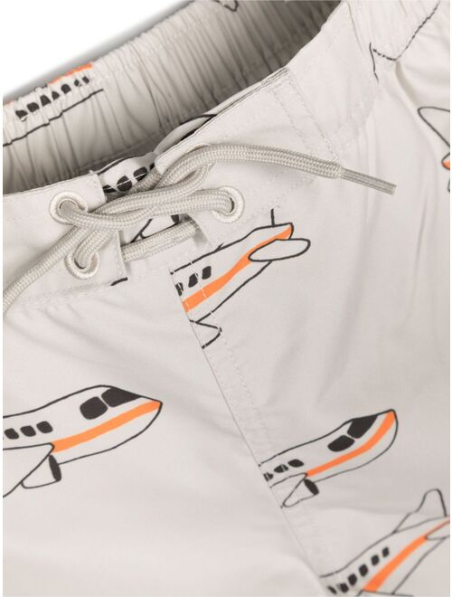 Mini Rodini airplane-print swimshorts
