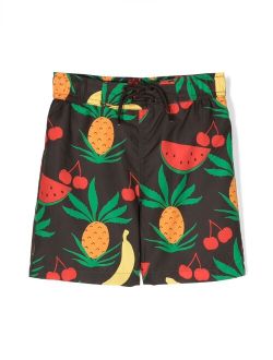 fruit-print swim shorts