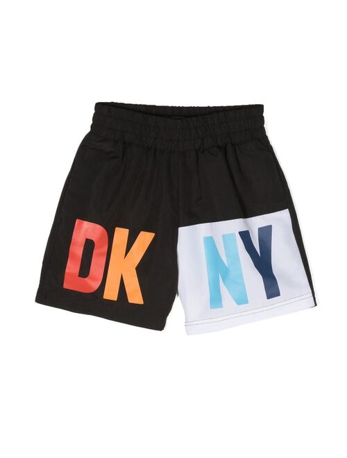 Dkny Kids logo-print swim shorts