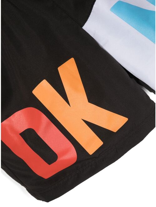 Dkny Kids logo-print swim shorts