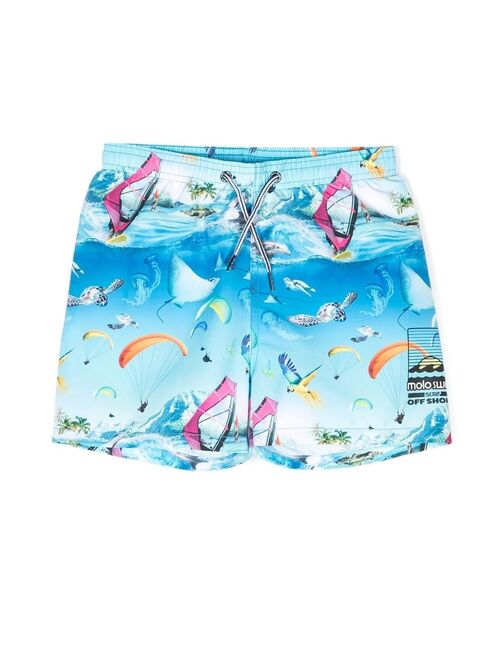 Molo Niko printed swim shorts