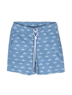 Knot Barton submarine-print swim shorts